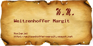 Weitzenhoffer Margit névjegykártya